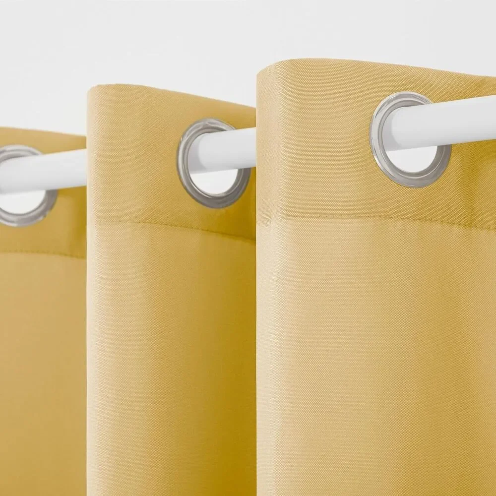 Cabana‎ Solid GT Indoor/Outdoor Light Filtering Grommet 54x63 Sundress Yellow 4